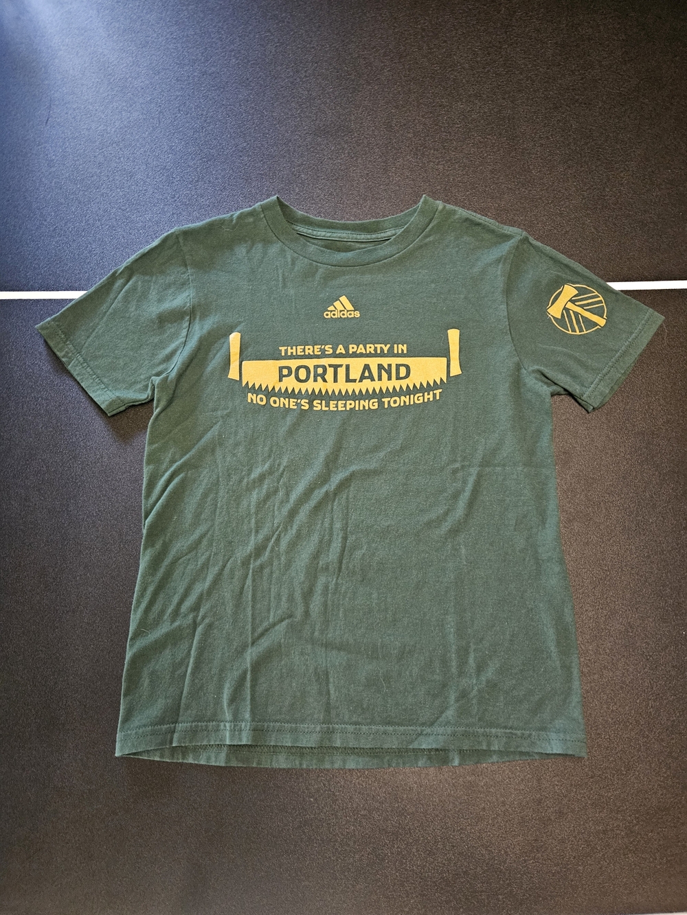 Adidas Kids M 10-12Y Green Portland Timbers “Party in Portland” Tee - Picture 5 of 8